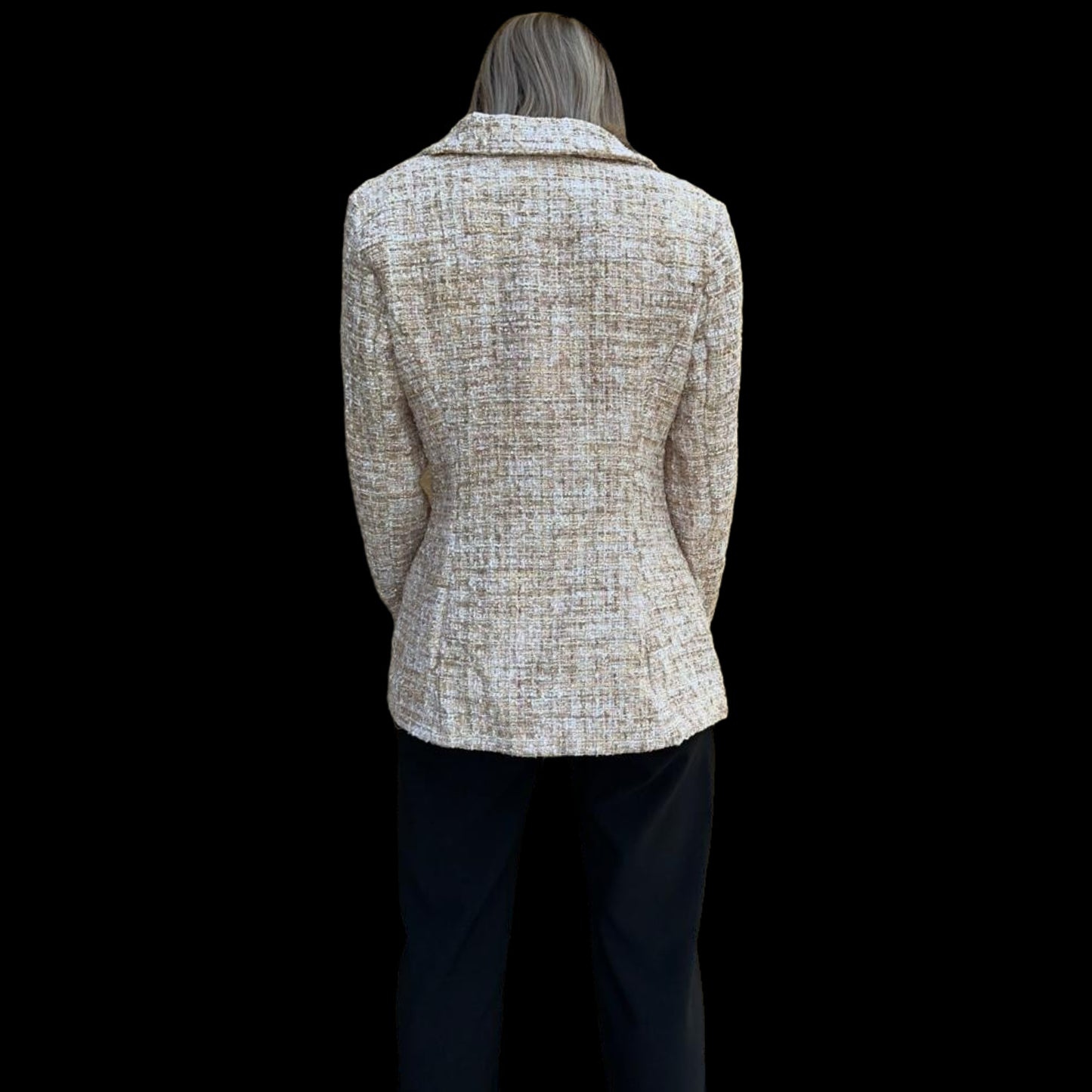 Veste tailleur tweed beige