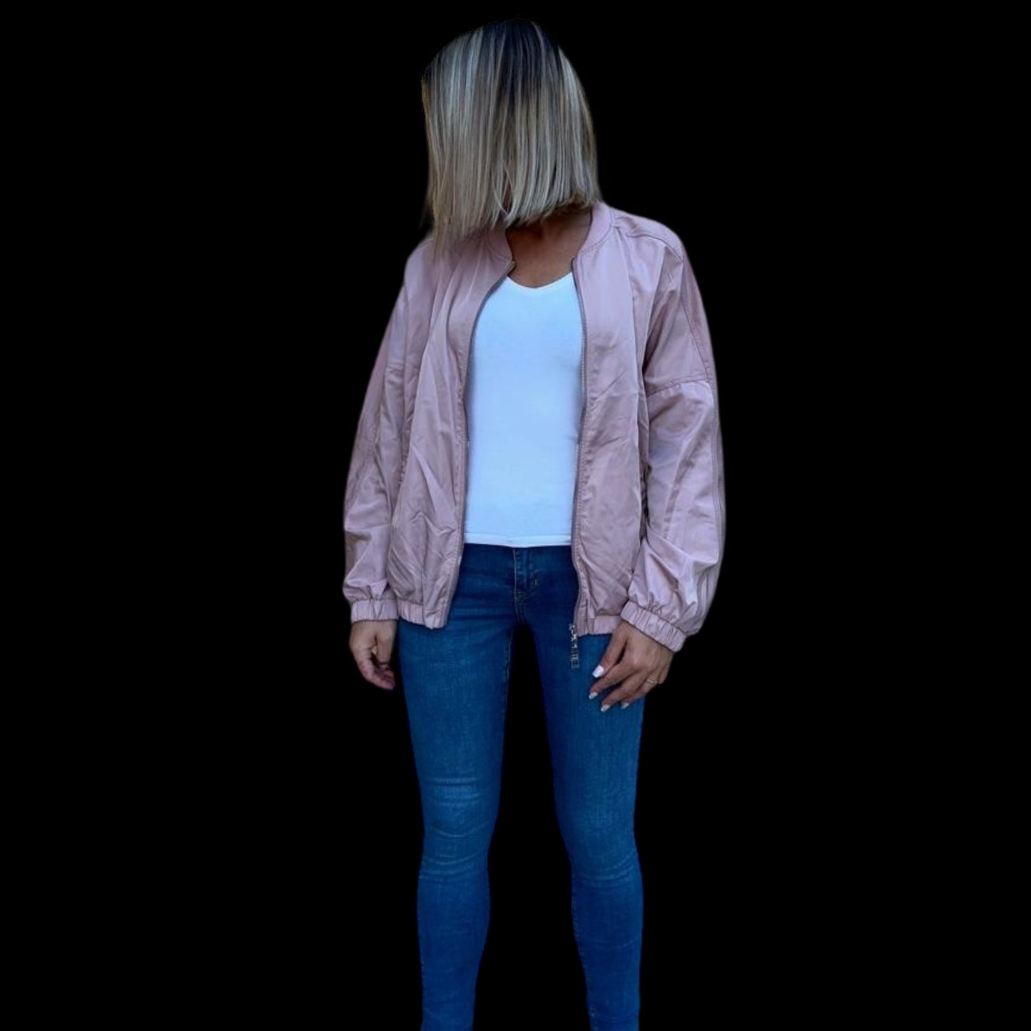 Blouson bomber rose