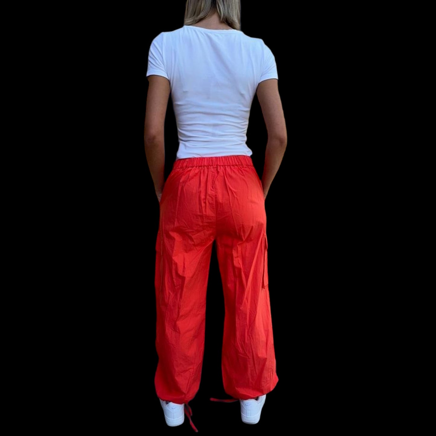 Pantalon cargo corail