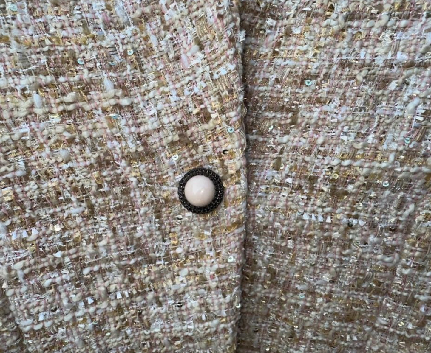 Veste tailleur tweed beige